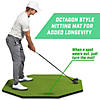 Gosports golf hitting mat - elite 5' x 5' size - 15mm artificial turf mat for indoor/outdoor practice Image 1