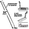 Gosports gs1 tour golf putter - 34" right-handed blade putter with oversized fat grip and milled face Image 1