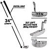 Gosports gs2 tour golf putter - 34" right-handed mallet putter with pistol grip and milled face Image 1