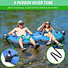 Gosports heavy duty 2 person floating river tube with premium canvas cover-commercial grade double river tube-blue Image 4