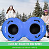 Gosports heavy duty 2 person winter snow tube with premium canvas cover - blue Image 4