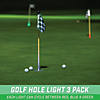 GoSports Light Up Golf Hole Lights 3 Pack - Great for Low Light Golf Play, Putting Practice, Chipping Practice and More Image 2