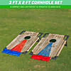 Gosports portable pvc framed cornhole toss game set with 8 bean bags and travel carrying case - rustic Image 1