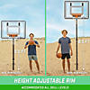 GoSports Post Up Portable Beach Basketball Hoop for Kids and Adults - Play on Grass or Sand - Includes 2 Basketballs, Pump and Accessories Tote Image 1