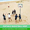 GoSports Post Up Portable Beach Basketball Hoop for Kids and Adults - Play on Grass or Sand - Includes 2 Basketballs, Pump and Accessories Tote Image 4