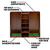 Gosports premium wooden golf bag organizer and storage rack - brown Image 4