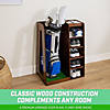 Gosports premium wooden golf bag organizer and storage rack - brown Image 3