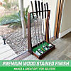 GoSports Premium Wooden Golf Putter Stand - Indoor Display Rack - Holds 6 Clubs Image 3