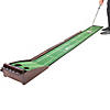 GoSports Pure Putt Golf 9' Putting Green Ramp - Premium Wood Training Aid for Home & Office Putting Practice, Includes 9' Putting Green and 4 Golf Balls Image 1