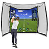 GoSports Range Cage 10 ft x 8 ft Golf Practice Hitting Net with Simulator Impact Screen Image 1