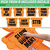 GoSports SlowDownMan! Street Safety Sign - 3ft High Visibility Kids at Play Signage for Neighborhoods with 8 Decal Options and Flag Image 2