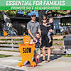 GoSports SlowDownMan! Street Safety Sign - 3ft High Visibility Kids at Play Signage for Neighborhoods with 8 Decal Options and Flag Image 4