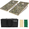 GoSports Tough Toss All Weather Cornhole Outdoor Game - 2 Regulation Size Boards, 8 Bean Bags, and Carry Case - Reed Camo Image 1