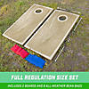 GoSports Tough Toss All Weather Cornhole Outdoor Game - 2 Regulation Size Boards, 8 Bean Bags, and Carry Case - Wood Design Image 2