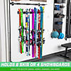 GoSports Wall Mounted Ski and Snowboard Storage Rack - Holds 8 Pairs of Skis or 4 Snowboards Image 1