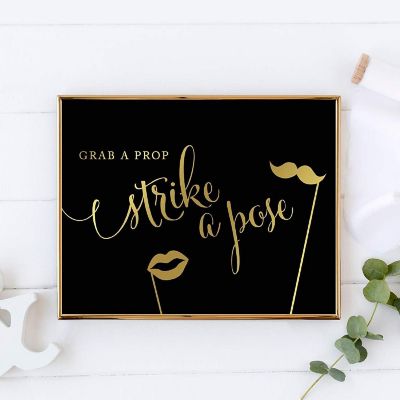 Grab a Prop Pose Black Gold 8.5x11 Image 1