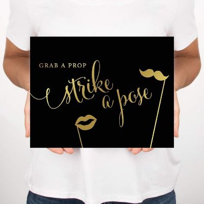 Grab a Prop Pose Black Gold 8.5x11 Image 2