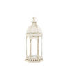 Graceful Distressed Small White Lantern15.75" Image 1