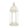 Graceful Distressed White Large Lantern19.75" Image 1