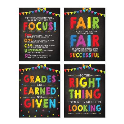 Grades Are Earned 8.5x11in 4-Pack Image 1