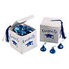 Graduation Favor Boxes with Blue Tassel & Blue Hershey&#8217;s<sup>&#174;</sup> Kisses<sup>&#174;</sup> Kit for 25 Image 1