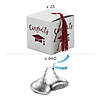 Graduation Favor Boxes with Burgundy Tassel & Silver Hershey&#8217;s<sup>&#174;</sup> Kisses<sup>&#174;</sup> Kit for 25 Image 1