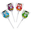 Graduation Owl Watermelon, Lime, Blue Raspberry &amp; Grape Lollipops - 12 Pc. Image 1