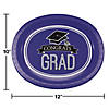 Graduation School Spirit Purple Oval Plates Image 1