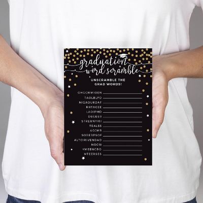 Graduation Word Scramble Black Gold 20PK Image 2