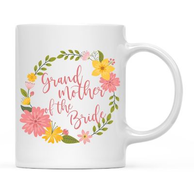 Grandma Bride Floral Wreath Ceramic Mug Image 2