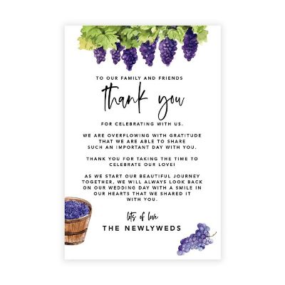 Grapes Vineyard TY Card 4x6IN 56PC Image 1