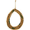Grapevine  Twig and Moss Egg-Shaped Artificial Spring Wreath  11-Inch Image 1