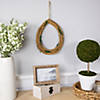 Grapevine  Twig and Moss Egg-Shaped Artificial Spring Wreath  11-Inch Image 1