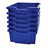 Gratnells Deep F2 Tray, Royal Blue, 12.3" x 16.8" x 5.9", Heavy Duty School, Industrial & Utility Bins, Pack of 6 Image 1