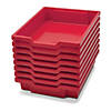 Gratnells Shallow F1 Tray, Flame Red, 12.3" x 16.8" x 3", Heavy Duty School, Industrial & Utility Bins, Pack of 8 Image 1