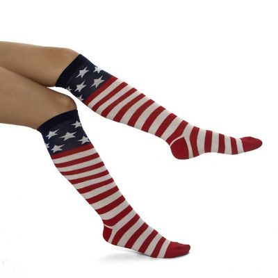 Gravity Trading USA United States of America Flag Knee High Sock Image 1