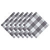 Gray & White Buffalo Check Napkin (Set Of 6) Image 1