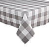 Gray & White Buffalo Check Tablecloth 60X84 Image 1