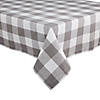 Gray &amp; White Buffalo Check Tablecloth 60X84 Image 1