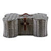 Gray Bone Shape Toy Basket Medium 21X13X8 Image 1