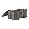 Gray Bone Shape Toy Basket Medium 21X13X8 Image 1