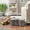 Gray Bone Shape Toy Basket Medium 21X13X8 Image 4