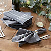 Gray Chambray French Stripe Napkin (Set Of 6) Image 3