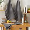 Gray Chambray French Stripe Woven Dishtowel (Set Of 3) Image 3