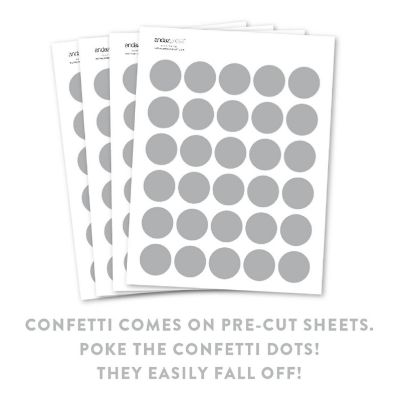 Gray Confetti 180-Pack Image 1