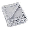 Gray Embossed Bone Print Pet Blanket Image 3