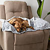 Gray Embossed Bone Print Pet Blanket Image 4