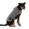 Gray Embroidered Paw Medium Pet Robe Image 1