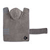 Gray Embroidered Paw Medium Pet Robe Image 2