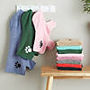 Gray Embroidered Paw Medium Pet Robe Image 4